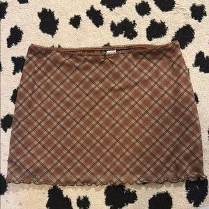 Plaid Brown Skirt